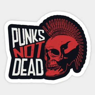 Punks Not Dead // Punk Rock Skeleton Sticker
